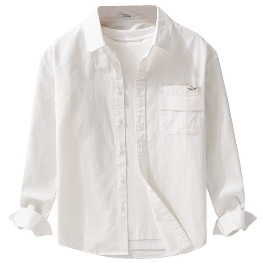 Herren Leichtes Baumwoll-Overshirt mit Kentkragen, Brusttasche und Relaxed-Fit Shop Nory