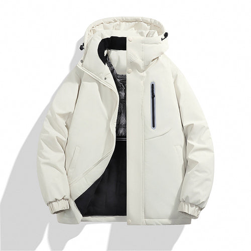 Herren Wattierte Kapuzen‑Winterjacke mit wasserabweisender Membran und verschweißter Brusttasche Shop Nory