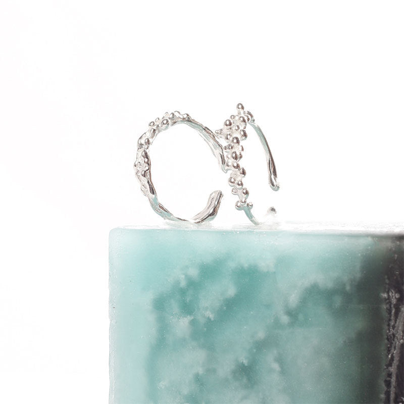 Damen Offener Ring mit kunstvollem Wellenmuster Shop Nory