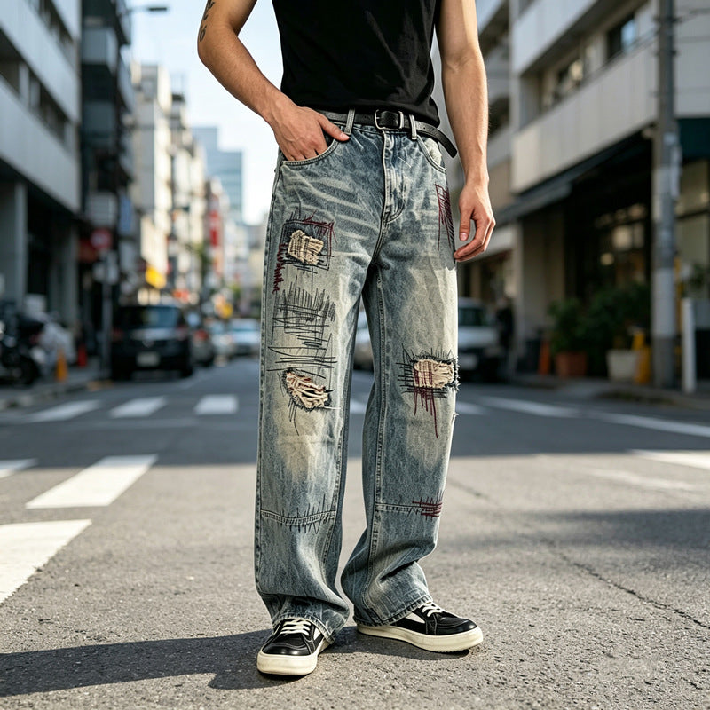 Herren lockere Denim-Jeans im Used-Look Shop Nory