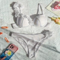 Damen Push-Up Bikini mit stilvollen Blumendetails