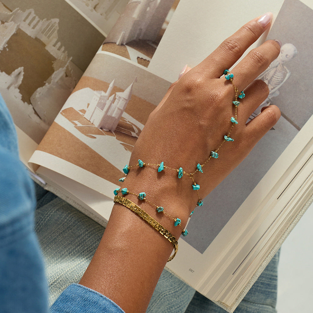 Damen Armband mit bunten Steinakzenten und hypoallergener Edelstahlverarbeitung Shop Nory