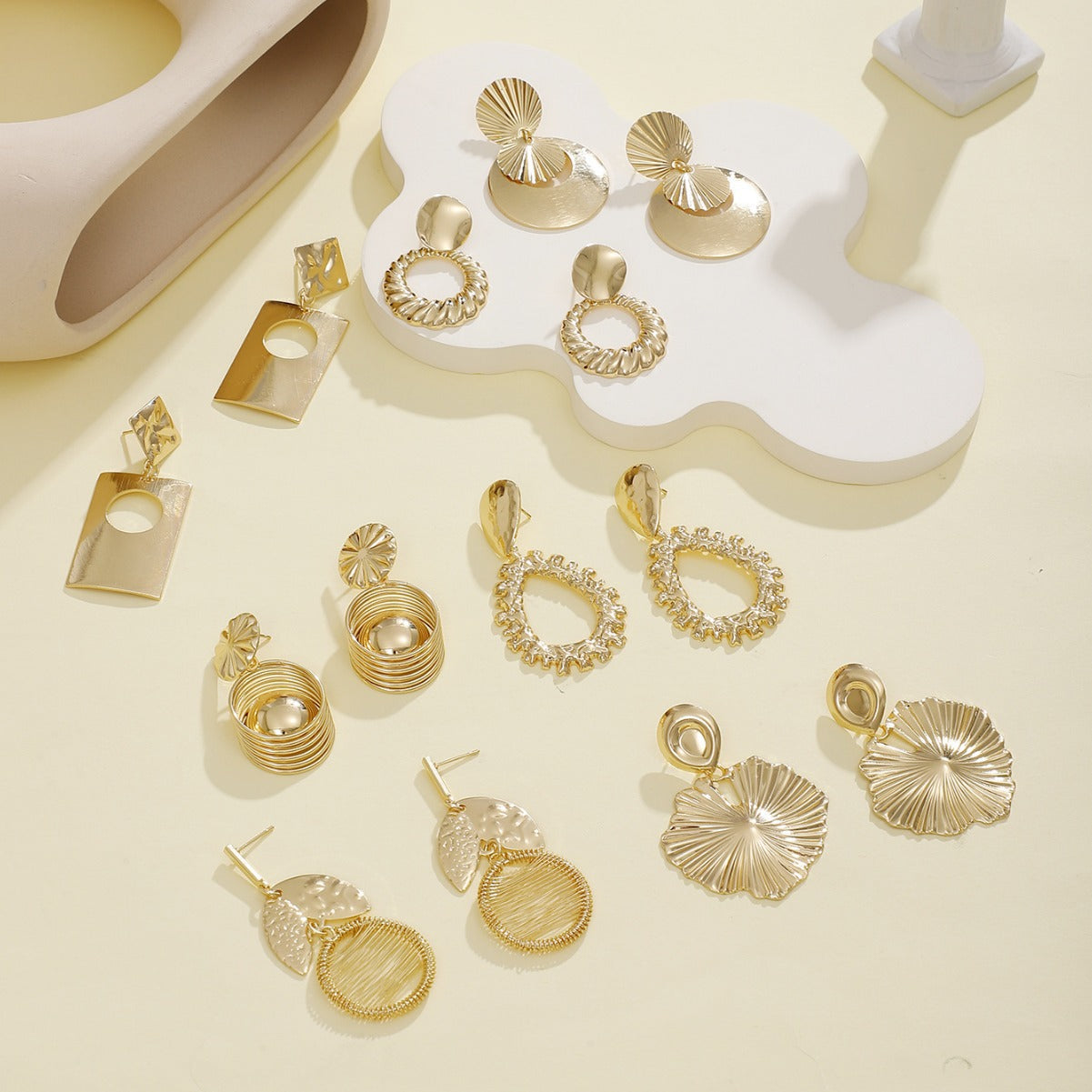 Damen Ohrringe im modernen, geometrischen Design Shop Nory