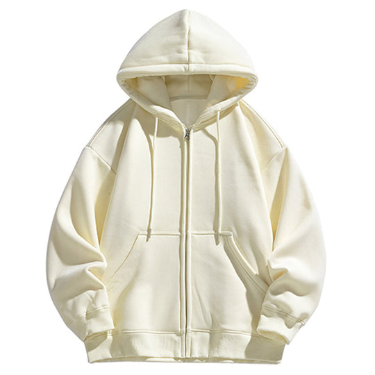 Herren Oversize Kapuzen‑Sweatjacke mit durchgehendem Reißverschluss und Kängurutasche Shop Nory