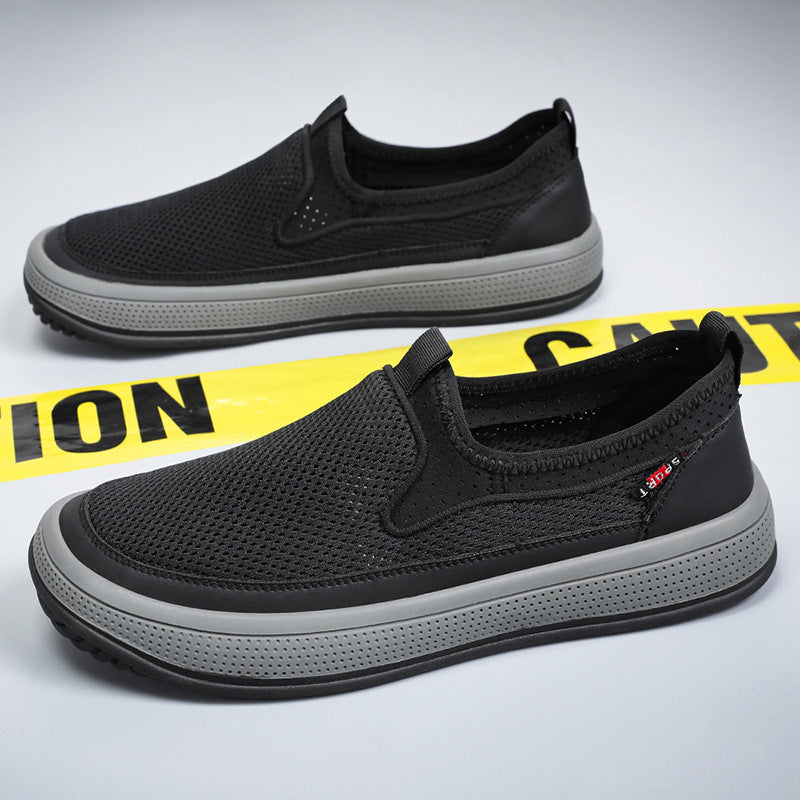 Herren nan atmungsaktiver Slip-On Mesh-Sneaker mit elastischem Einstieg und stoßdämpfender EVA-Plateausohle Shop Nory