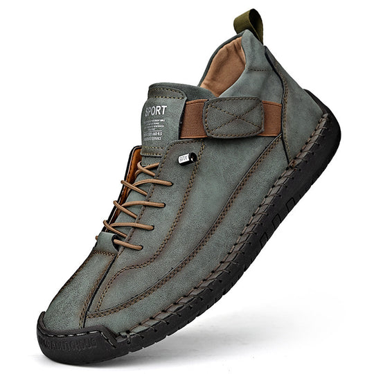 Herren Ledernachahmender Freizeit‑Sneaker mit Klettriemen, Mokassinnaht & profilierter Gummisohle Shop Nory