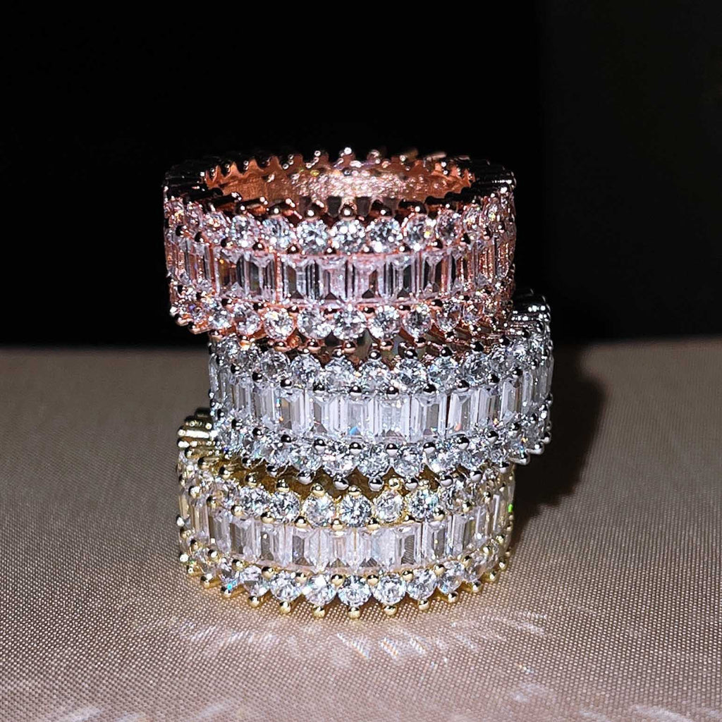 Damen Glänzender Ring mit Kristallen Shop Nory