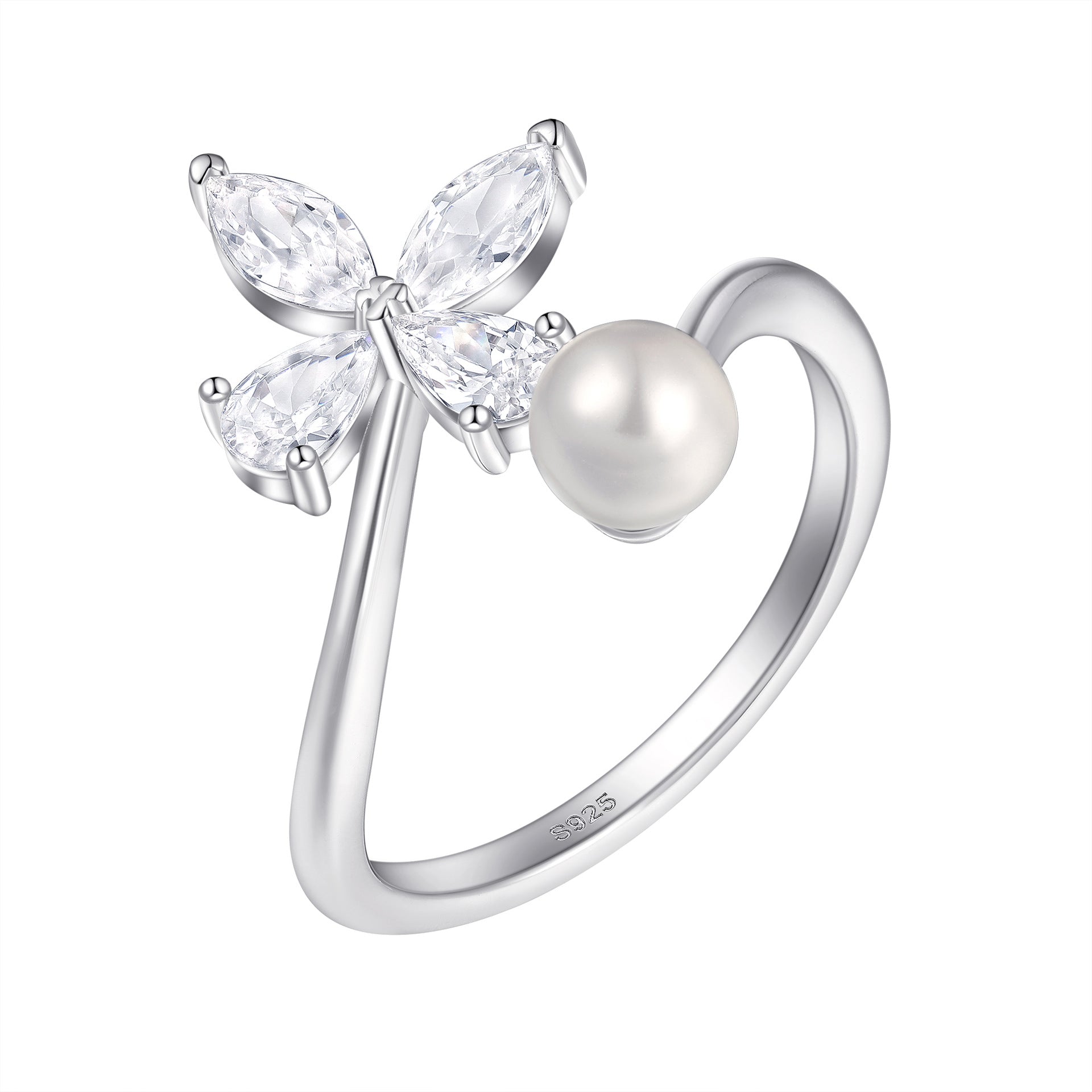 Damen eleganter Verlobungsring mit ovalem Design und funkelnden Zirkonia Shop Nory