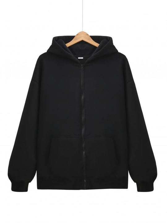 Unisex nan leichter Reißverschluss-Hoodie mit innen angerautem French-Terry, flachen Nähten und Kängurutaschen Shop Nory