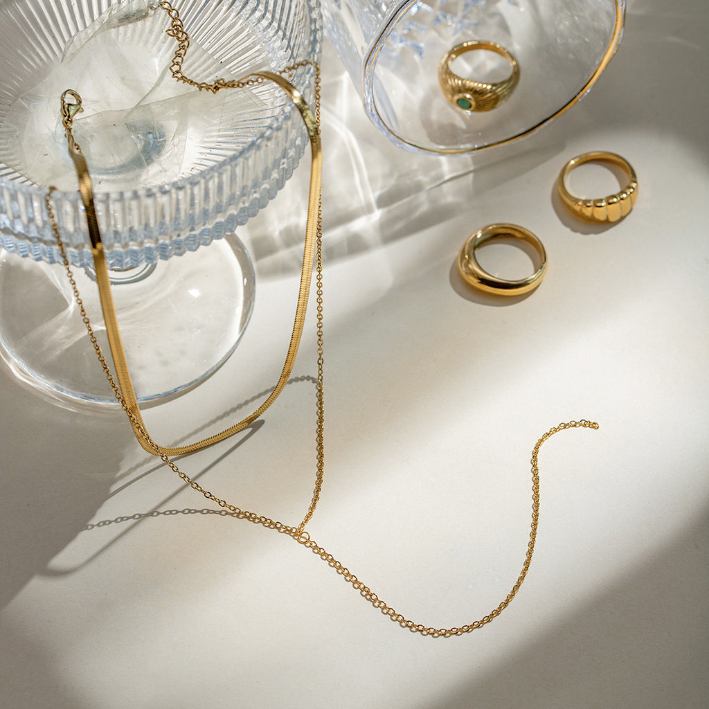 Damen Halskette mit hypoallergenem Edelstahl und zeitlosem Kettendesign Shop Nory