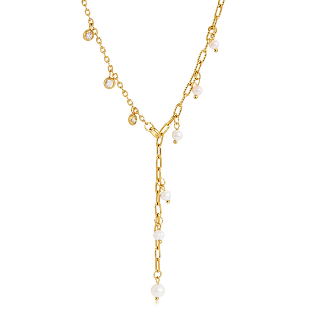 Damen Halskette mit elegantem Perlenanhänger und hypoallergenem Edelstahl Shop Nory