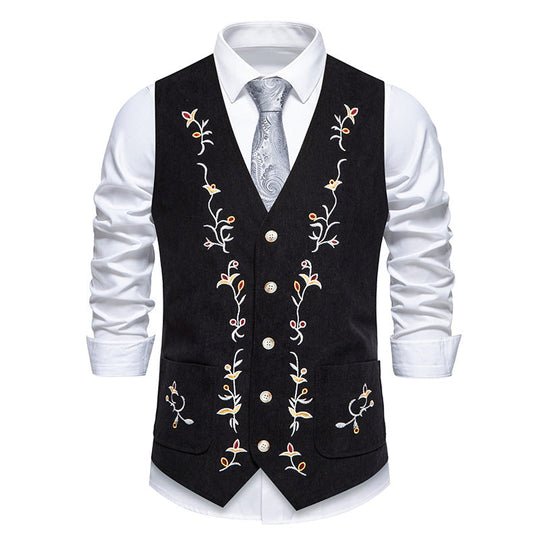 Damen elegante bestickte Weste Shopnory