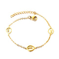 Damen zartes Armband mit elegantem Blattmotiv aus hochwertigem Edelstahl Shop Nory