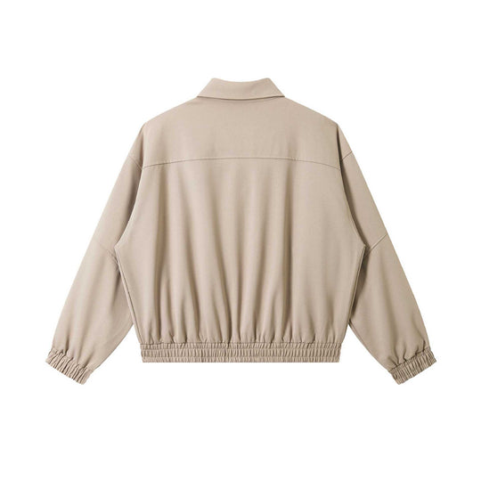 Unisex Kurz geschnittene technische Blousonjacke mit verdeckter Frontblende und elastischem Saum Shop Nory