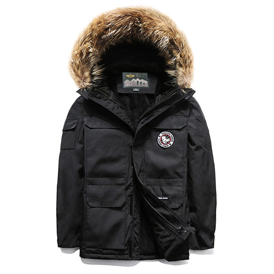 Herren Winterparka mit Kapuze und Kunstfellbesatz, isolierende Thermofütterung & Mehrfachtaschen Shop Nory