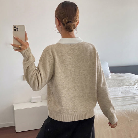 Damen Modischer Pullover mit Rautenmuster Shop Nory