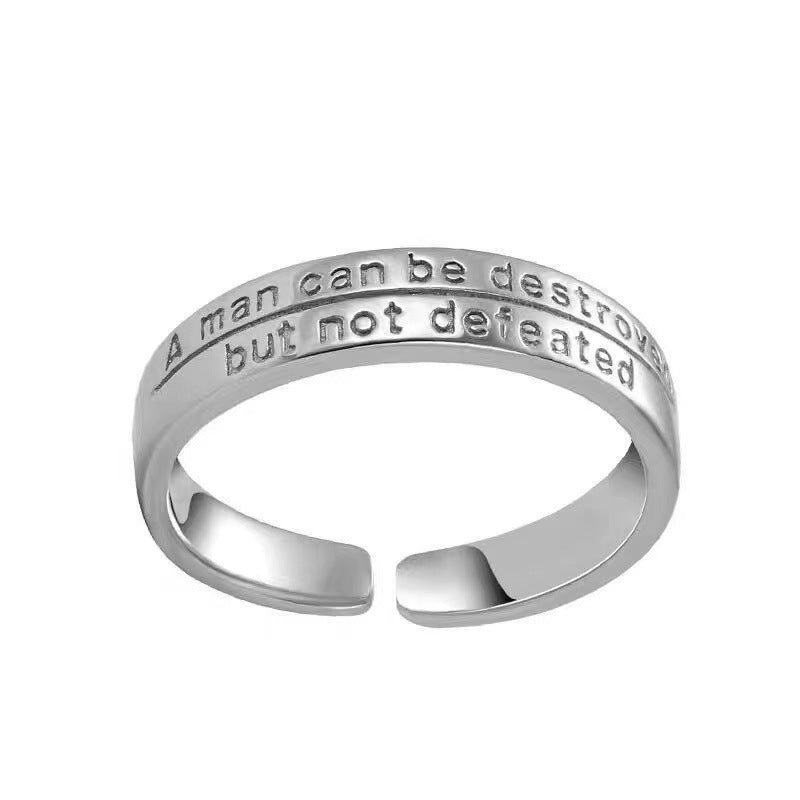 Herren Offener Ring mit inspirierender Gravur Shop Nory