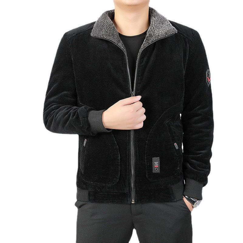 Herren Cord-Blouson mit Sherpa-Kragen und wärmender Teddyfutter-Innenseite Shop Nory