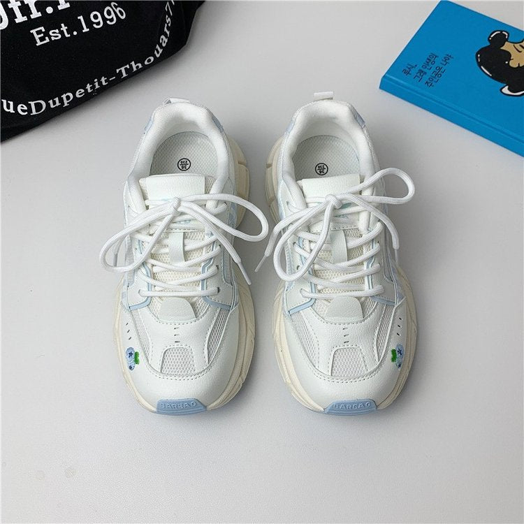 Damen modische Sneakers mit aufgepolsterter Sohle und atmungsaktiver Mesh-Oberfläche Shopnory