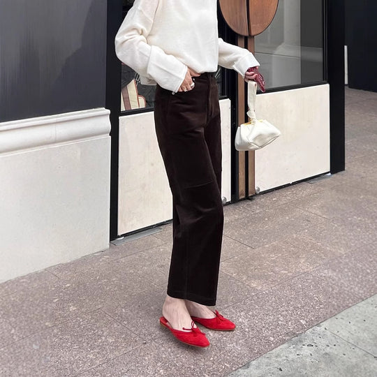 Damen Elegante weite Cordhose Shop Nory