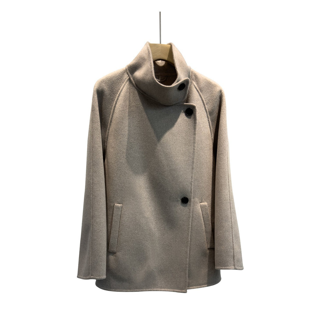 Damen luxuriöser Wollmischung Mantel Shop Nory