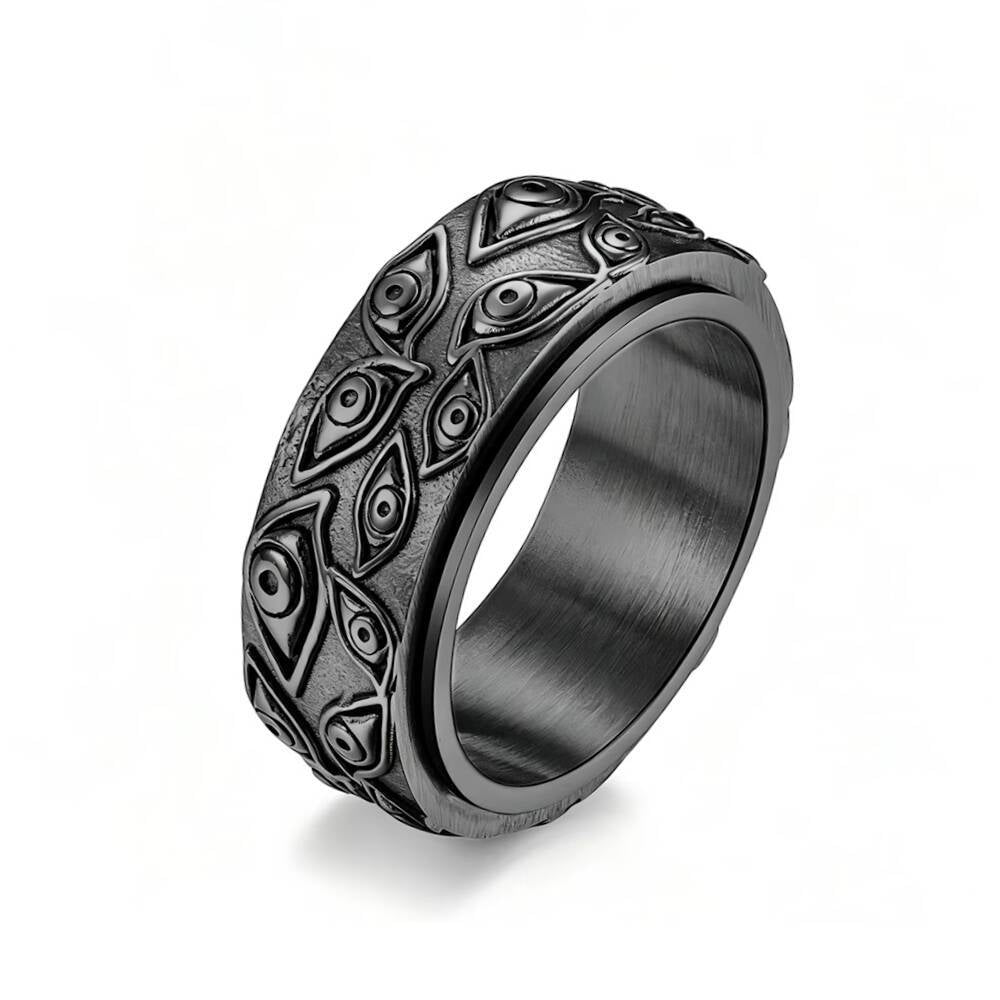 Herren Ring mit kunstvollem Augenmotiv und luxuriöser Oberflächenverarbeitung Shop Nory