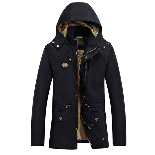 Herren Fieldparka im Utility-Look mit Teddyfleece-Kapuze, Kordelzug und Multifunktions-Taschen Shop Nory