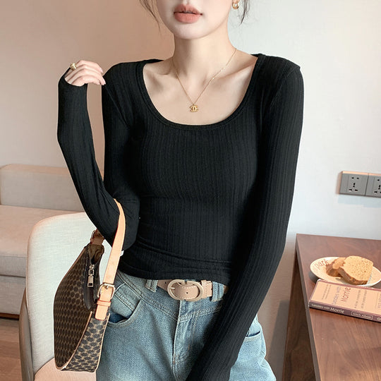 Damen Langarm Rippshirt Shop Nory