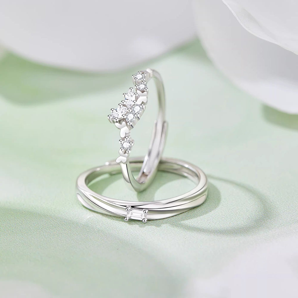Damenring mit elegantem geschwungenem Design und funkelndem Zirkonia Shop Nory