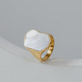 Damen eleganter Ring mit Perlmutt-Design Shop Nory