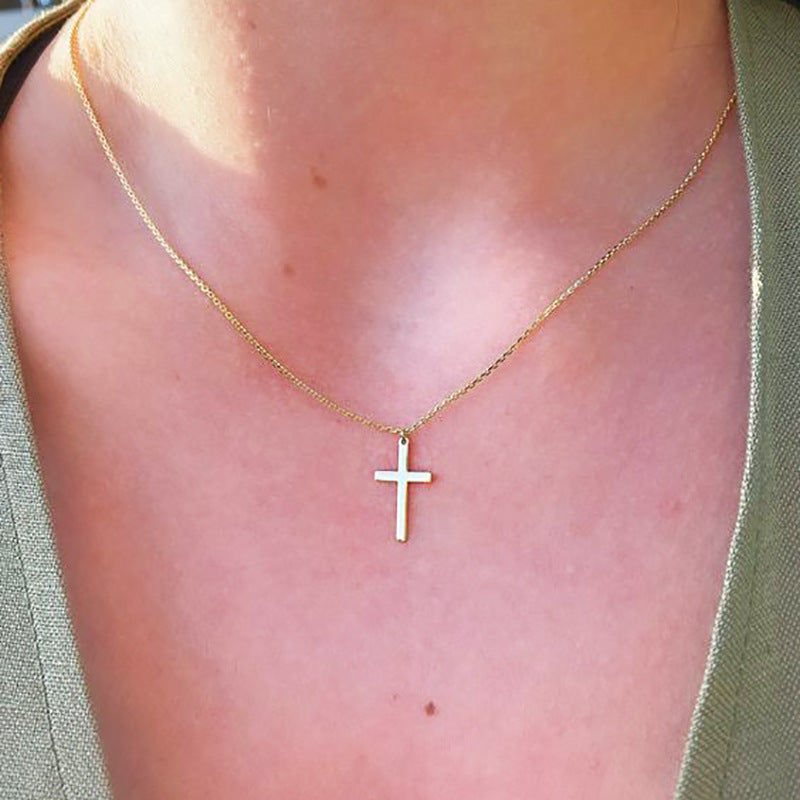 Damen Halskette mit elegantem Kreuzanhänger Shop Nory