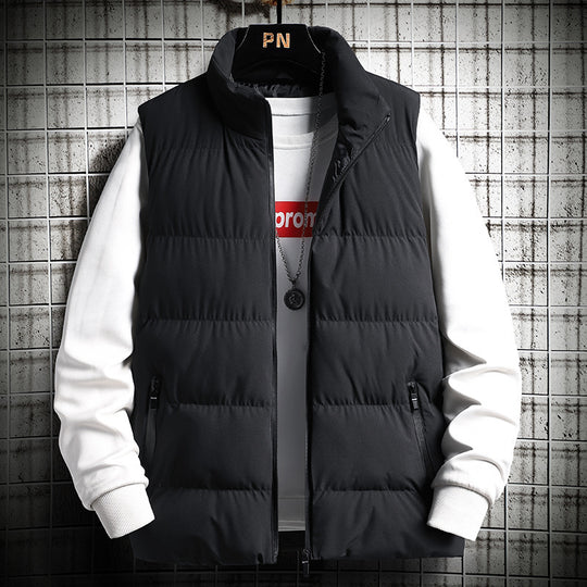 Herren Gepolsterte Steppweste im Layering-Look mit hohem Stehkragen und Reißverschlusstaschen Shop Nory