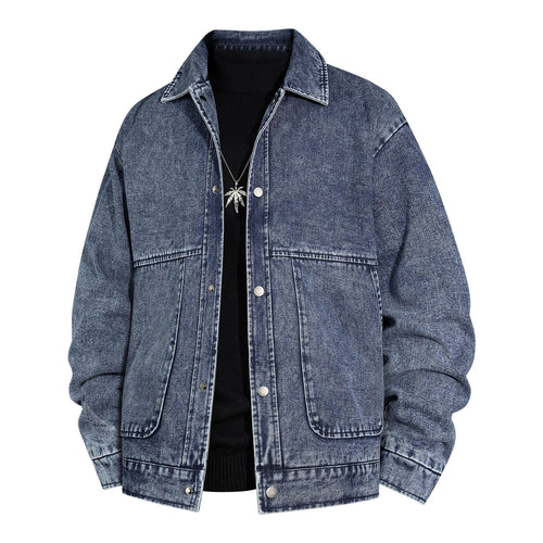 Herren Oversized Jeansjacke mit Stonewash-Effekt und aufgesetzten Taschen Shop Nory