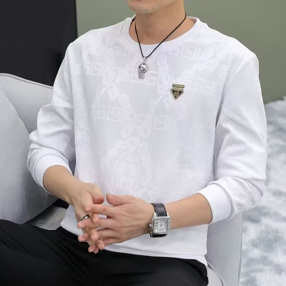 Herren Modernes Langarmshirt mit kreativem Strukturdesign Shop Nory