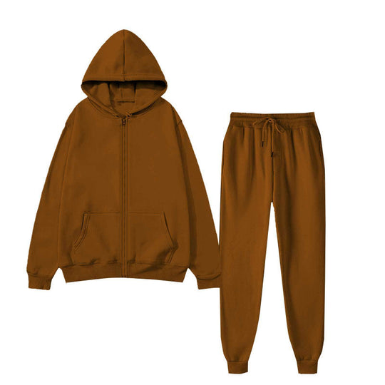 Damen Sportlicher Kapuzenanzug mit durchgehendem Reißverschluss Shop Nory