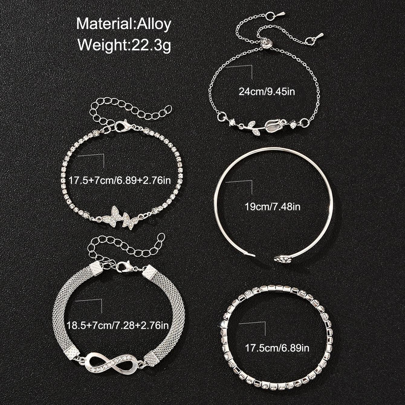 Damen Armreif-Set mit funkelnden Details und verschiedenen Designs Shop Nory