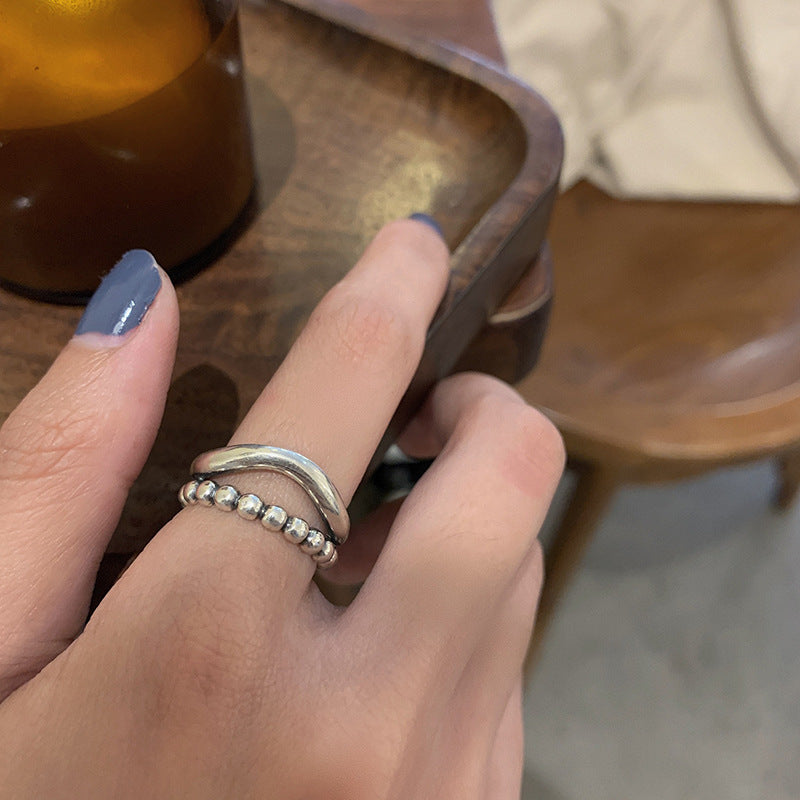 Damenring mit elegantem Doppelring-Design Shop Nory