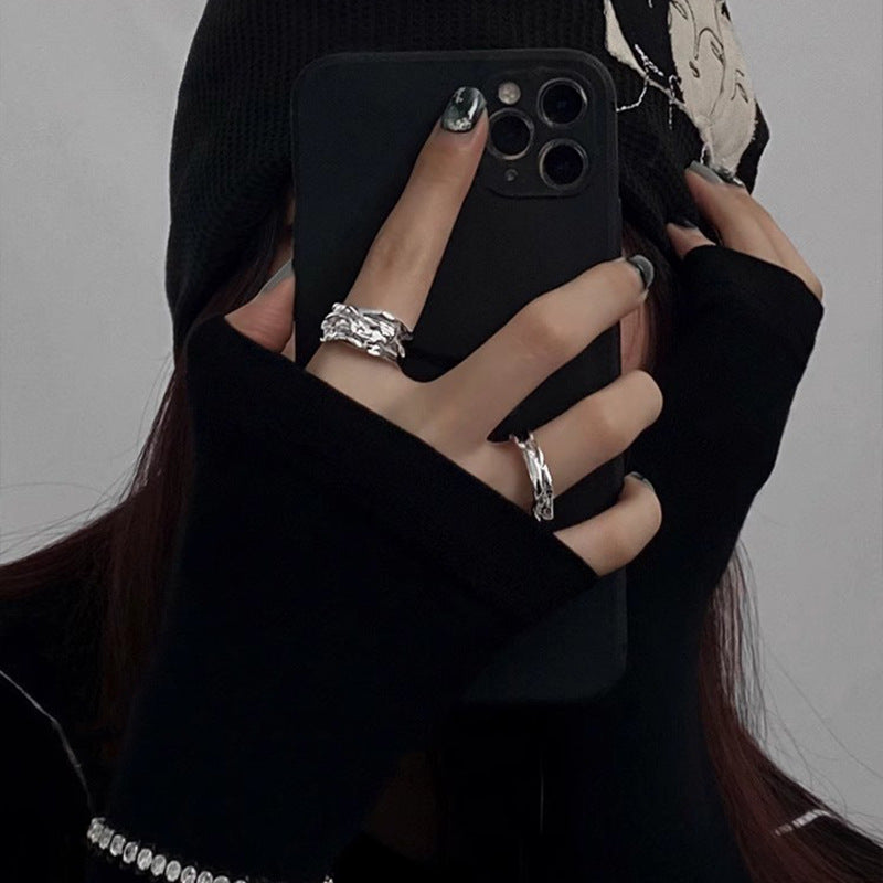 Damen Offener Ring mit modernistischem, gewundenem Design Shop Nory