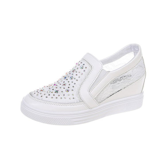 Damen Slip-On Keil-Sneaker mit funkelnden Ziersteinen und elastischen Seiteneinsätzen Shop Nory