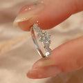 Damen Eleganter Zirkonia Verlobungsring mit geschwungener Fassung Shop Nory