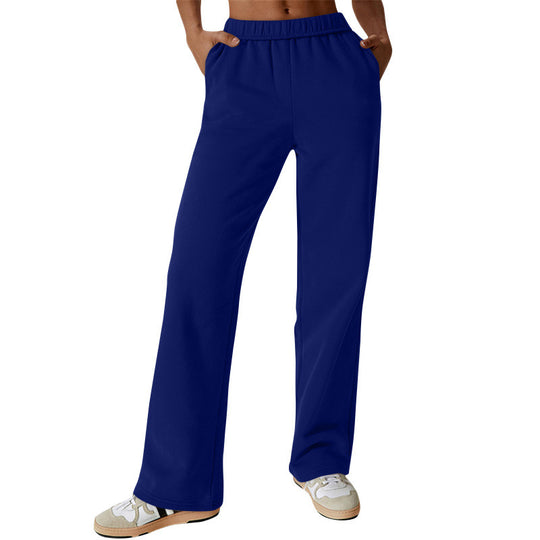 Damen nan weite hochgeschnittene Jogginghose aus weichem Sweat mit elastischem Bund und Eingrifftaschen Shop Nory