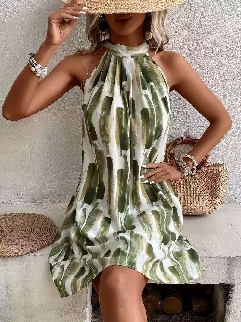 Damen Sommerkleid mit modernem Muster Shopnory