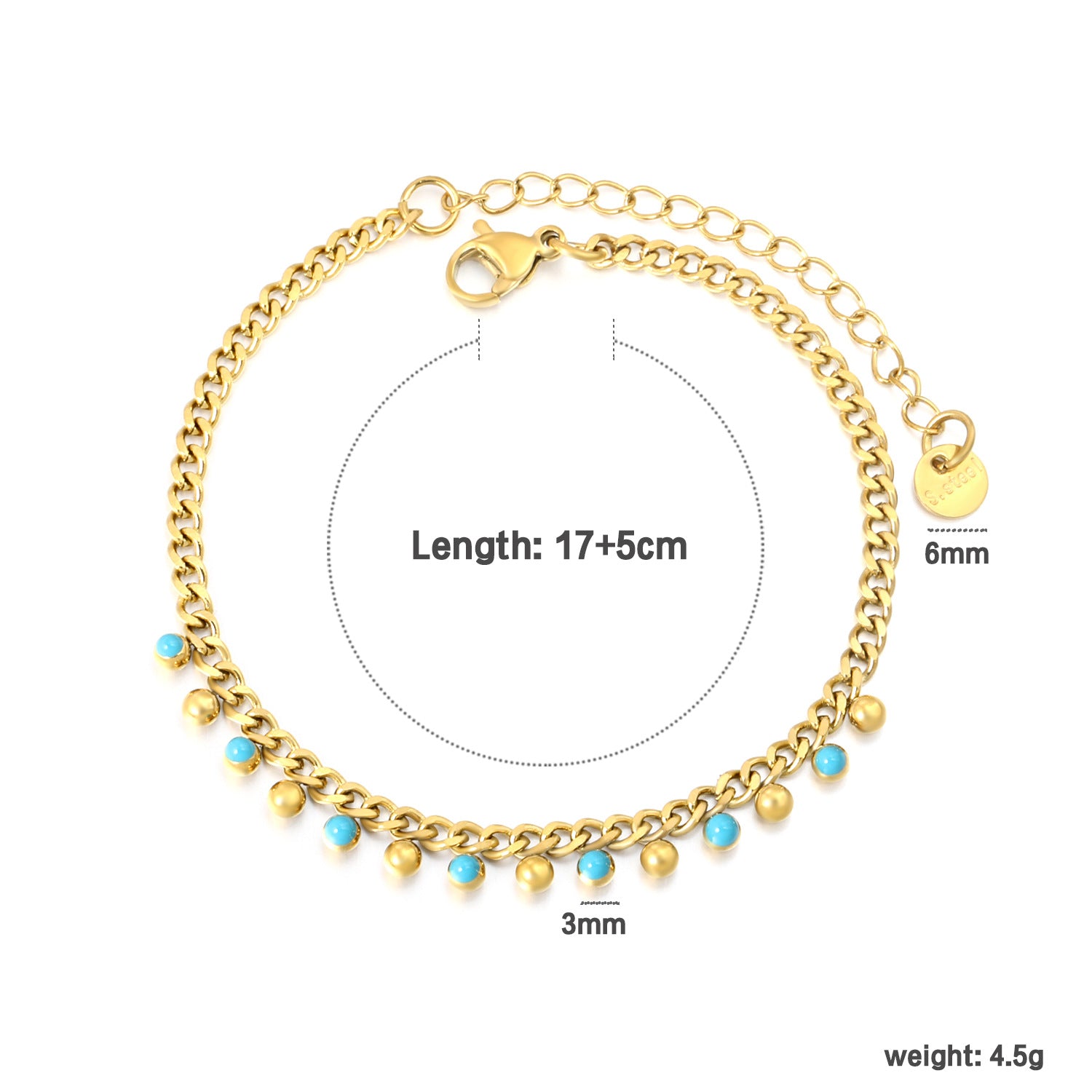 Damen Zart geflochtenes Armband mit verstellbarem Verschluss Shop Nory