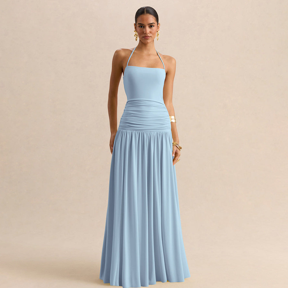 Damen Elegantes Abendkleid mit Off-Shoulder-Design und Fließendem Cape
