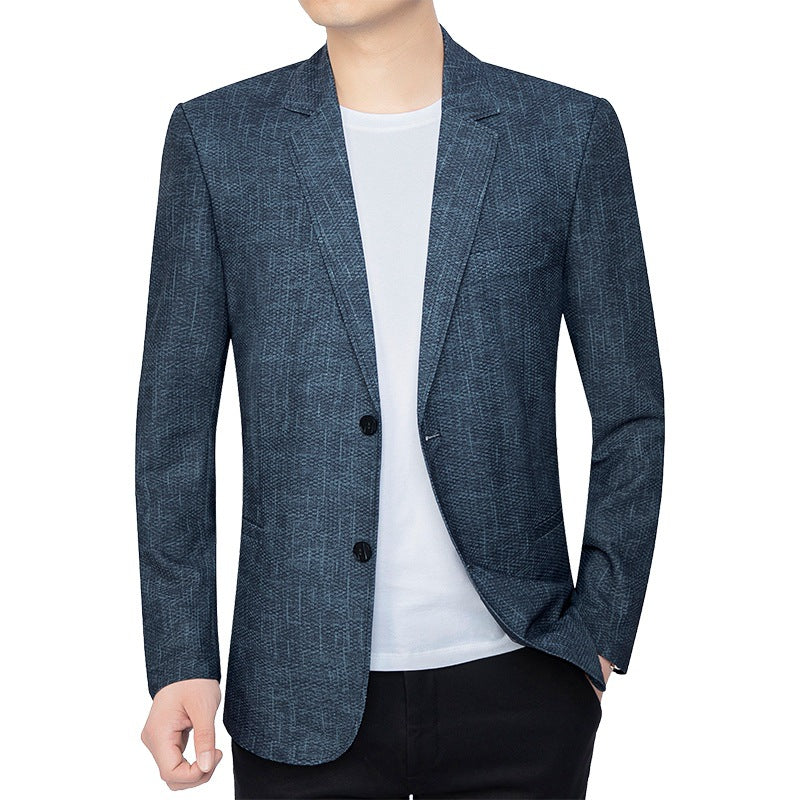 Herren Unstrukturiertes Slim-Fit Sakko mit leichtem Stretch und halber Innenfütterung Shop Nory