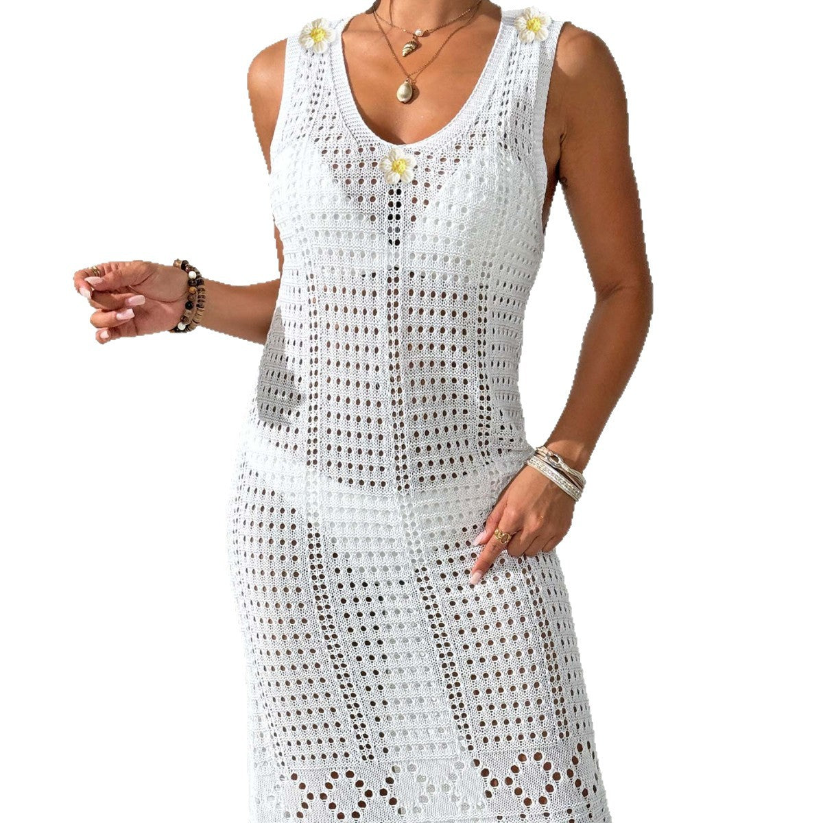 Damen gehäkeltes Freizeitkleid