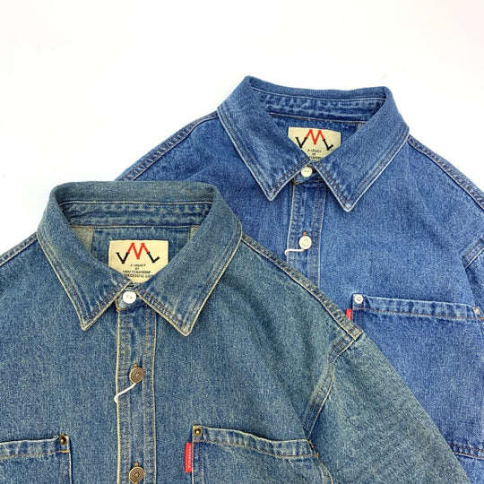 Herren Relaxed Denim-Hemdjacke mit aufgesetzten Brusttaschen und gerundetem Saum Shop Nory