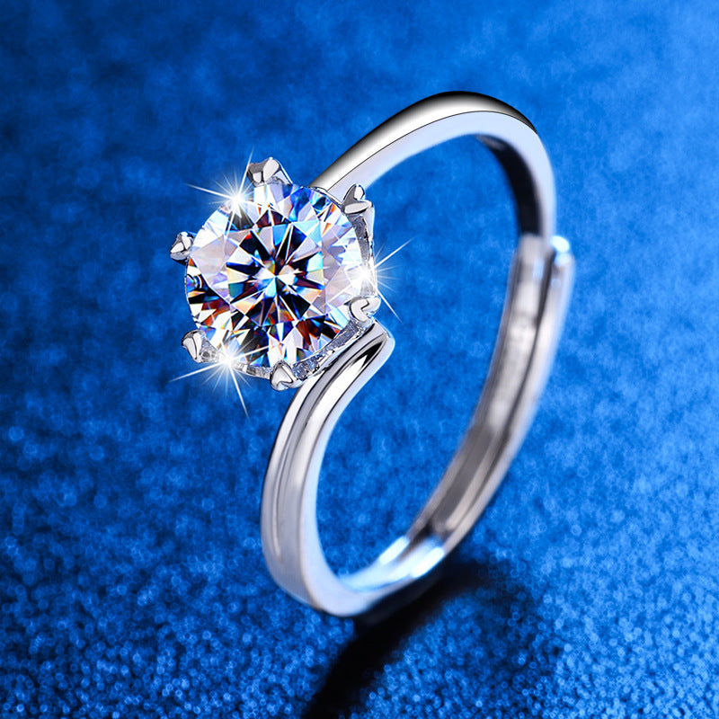 Damen verführerischer Ring mit funkelndem Zirkonbesatz Shop Nory