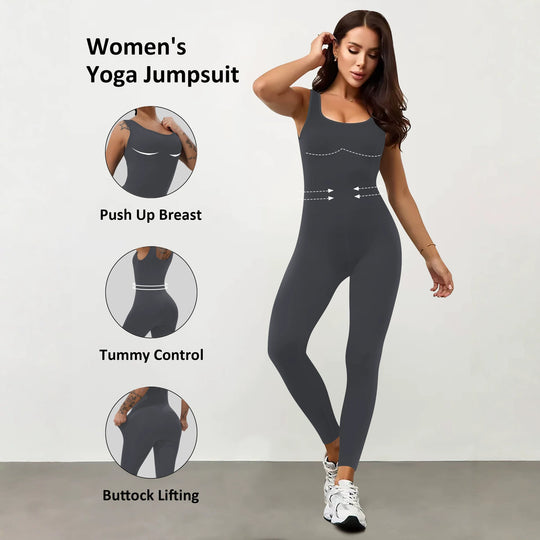 Damen Shaping-Yoga-Einteiler mit Push-Up-Bust, Taillenformung und Po-Lifting Shopy Nory