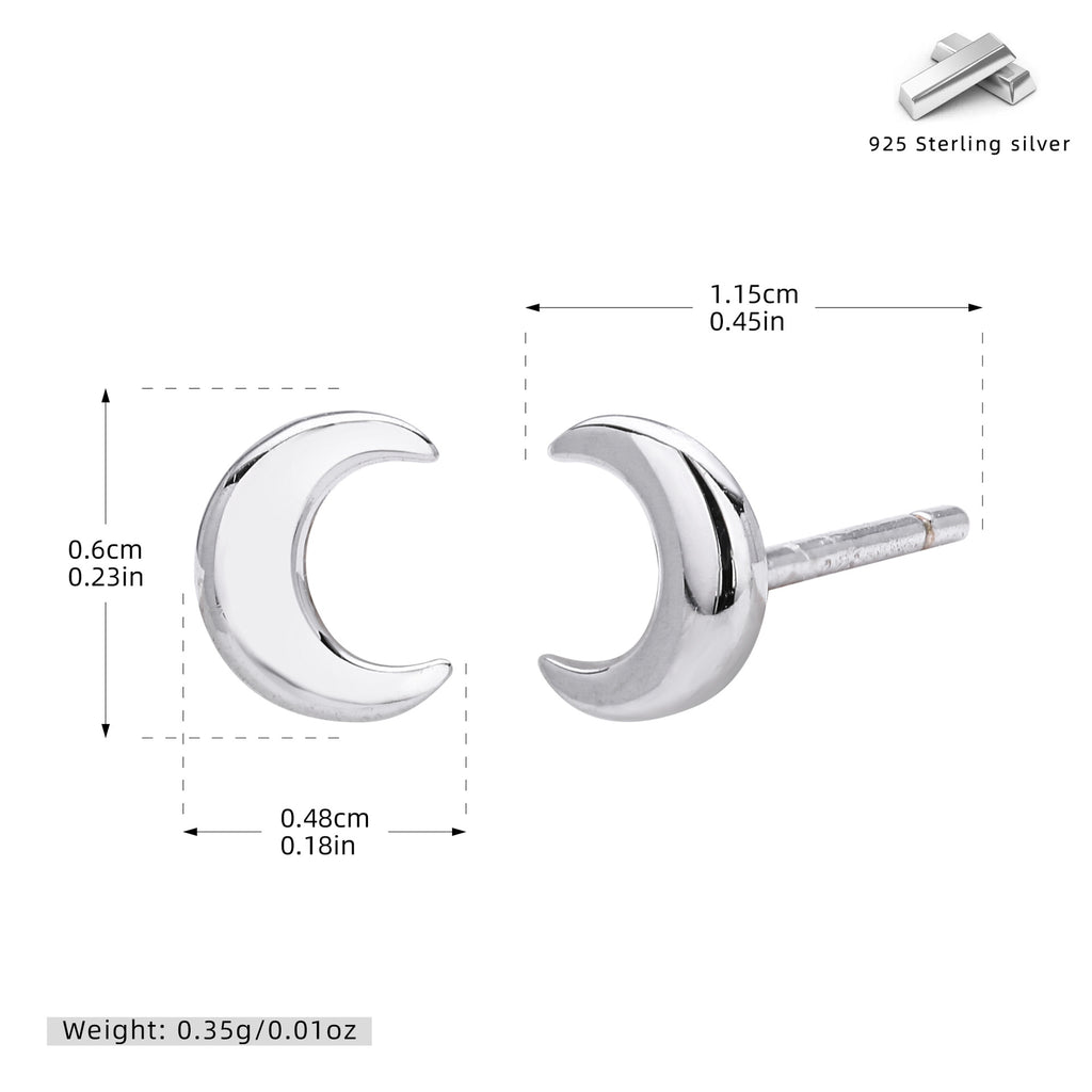 Damen Ohrstecker in Mondform Shop Nory